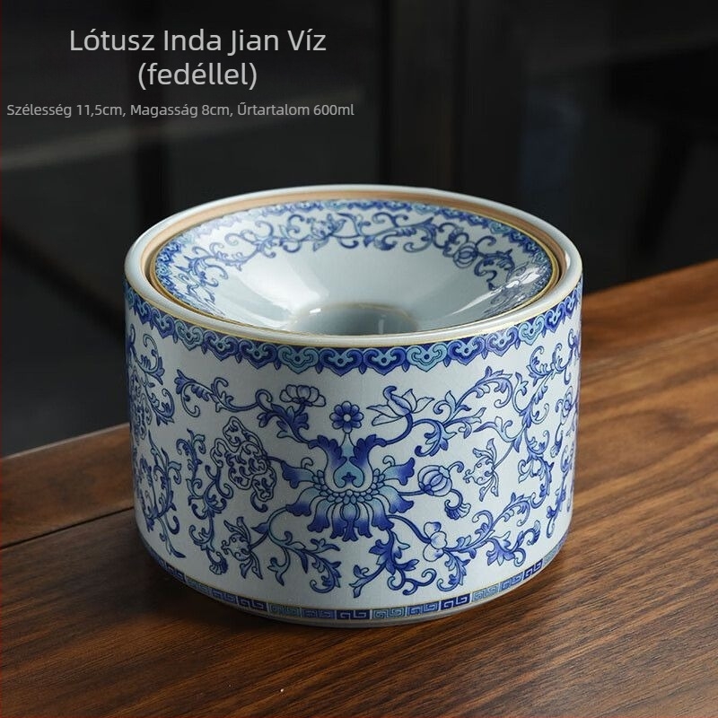 Guan Kiln-stílusú nagy kerámia teaüledék-tartó és hamutál, otthonra és irodába, könnyed luxus dizájn