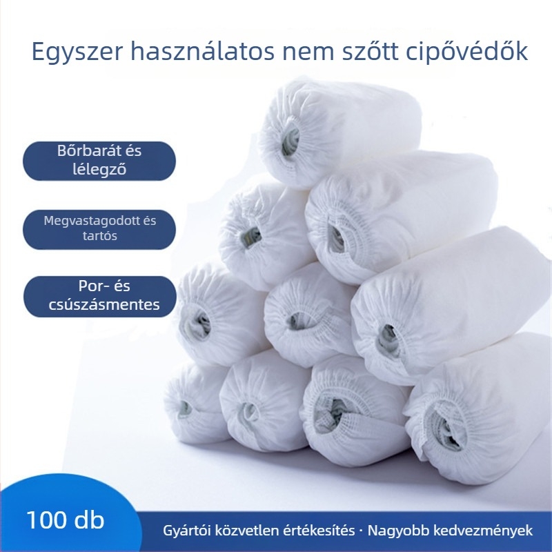 Egyszer használatos cipőfedő nem szövött anyagból, univerzális illeszkedés, porvédelmi, vastagság 320/420/520, biológiailag lebomló