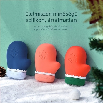 Szjdl szilikon melegvíz palack vízzel töltve — kézmelegítő, egész testre alkalmas, egyszerű stílus, testreszabható design (125–128 g)