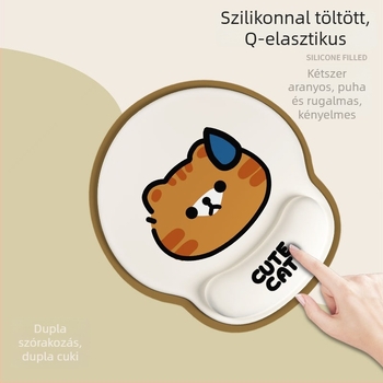 Kis csuklóval ellátott egérpad, gumírozott felülettel, egyoldalas, logóval nyomtatva.