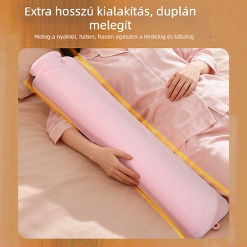 Hosszú melegvizes palack plüss borítással, kiterjesztett töltési dizájn, deréktámasz, ágymelegítés