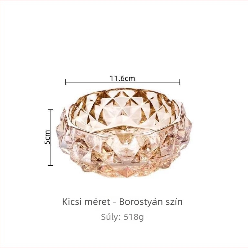 Deli üveg hamutál – minimalist design, gyémánt kristály hatású, testreszabható irodai és otthoni használatra