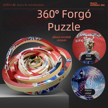 360°-os forgatható 3D puzzle | műanyag oktatási játék gyerekeknek 4–6 évesek, 160 darab