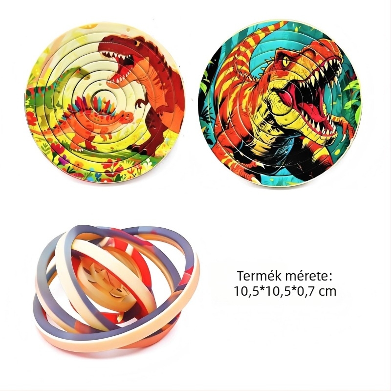 360°-os forgatható 3D puzzle | műanyag oktatási játék gyerekeknek 4–6 évesek, 160 darab