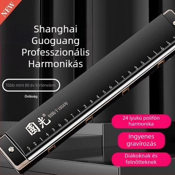 Guoguang GG24 polifonikus szájharmonika, 24 lyuk