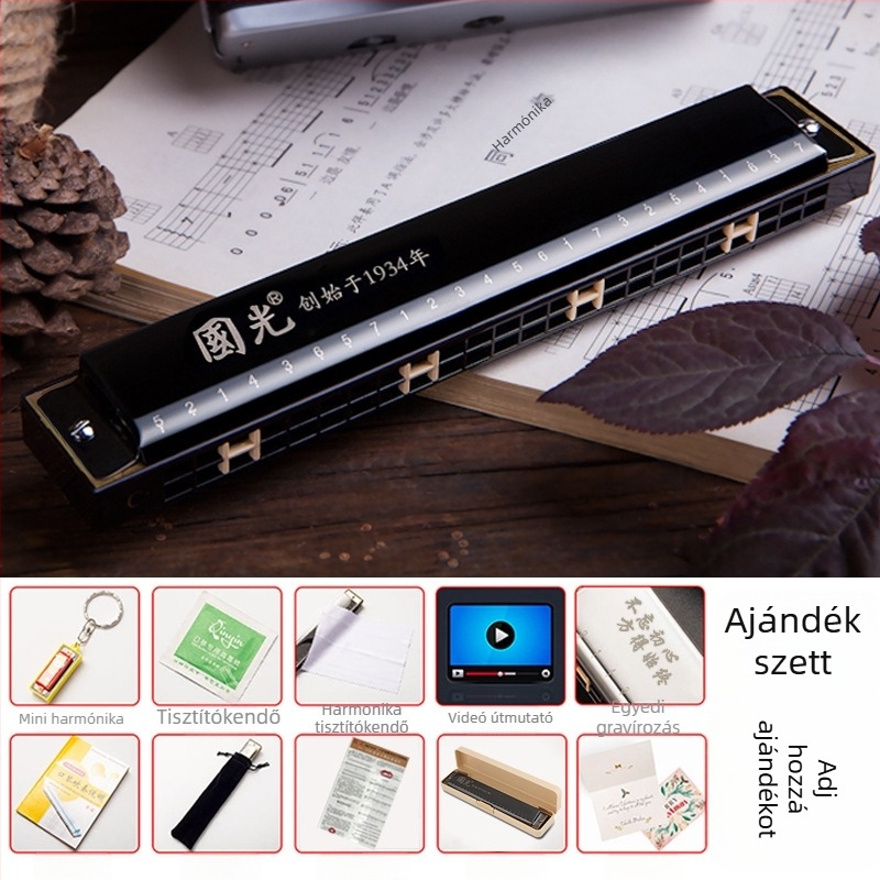 Guoguang GG24 polifonikus szájharmonika, 24 lyuk