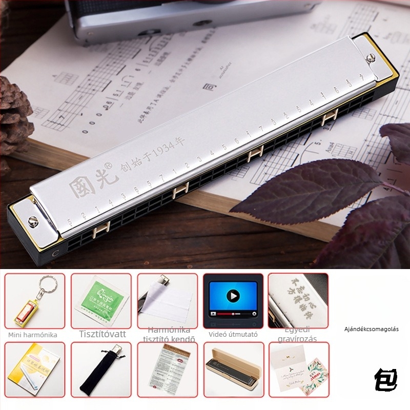 Guoguang GG24 polifonikus szájharmonika, 24 lyuk