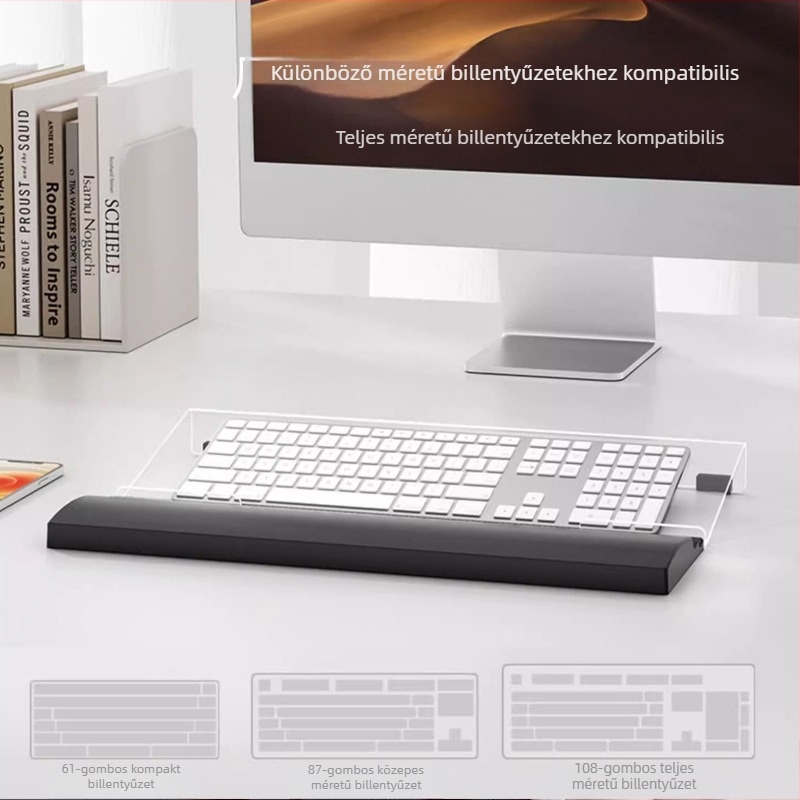 Szilikon csuklótámasz billentyűzethez és egérhez – kopásálló, irodai és otthoni használatra