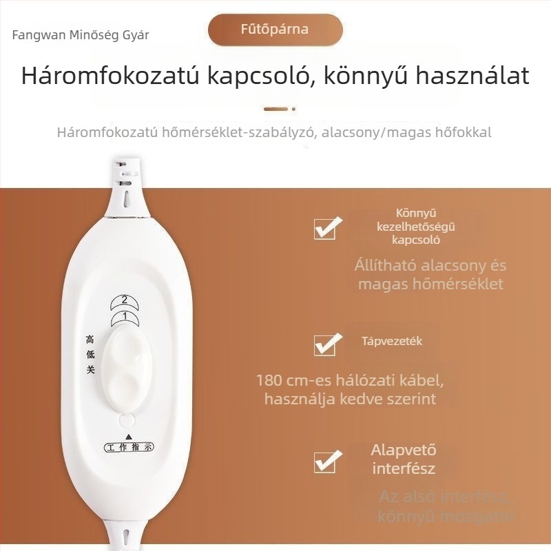Fűthető irodai székhöz ülőpárna, felső anyaga nyuszi szőrű fleece, USB-tápellátás, melegítő talpbetét dizájn
