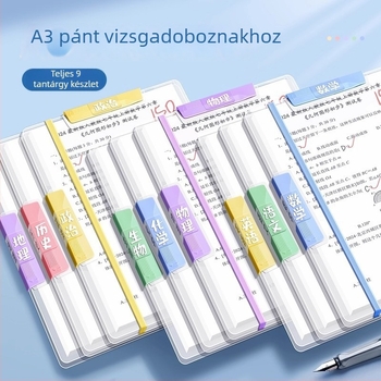 Átlátszó dupla kapoccsal és két vontató rúddal rendelkező A4-es vizsgadokumentum-mappa, PP anyag, lemez vastagsága 2 mm