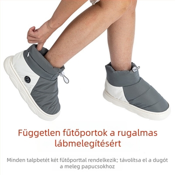 Uniszex elektromos fűtőpapucs, többpontos fűtéssel
