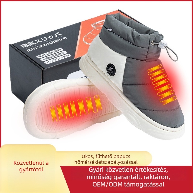 Uniszex elektromos fűtőpapucs, többpontos fűtéssel