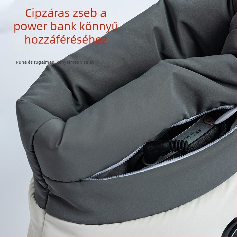 Uniszex elektromos fűtőpapucs, többpontos fűtéssel