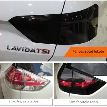 X-kool Autó Lámpák védő PVC fólia – PVC anyagú fólia fényszórókhoz és hátsó lámpákhoz, lámpakapuzat és fényfelület