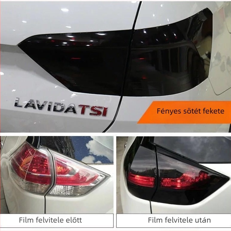 X-kool Autó Lámpák védő PVC fólia – PVC anyagú fólia fényszórókhoz és hátsó lámpákhoz, lámpakapuzat és fényfelület