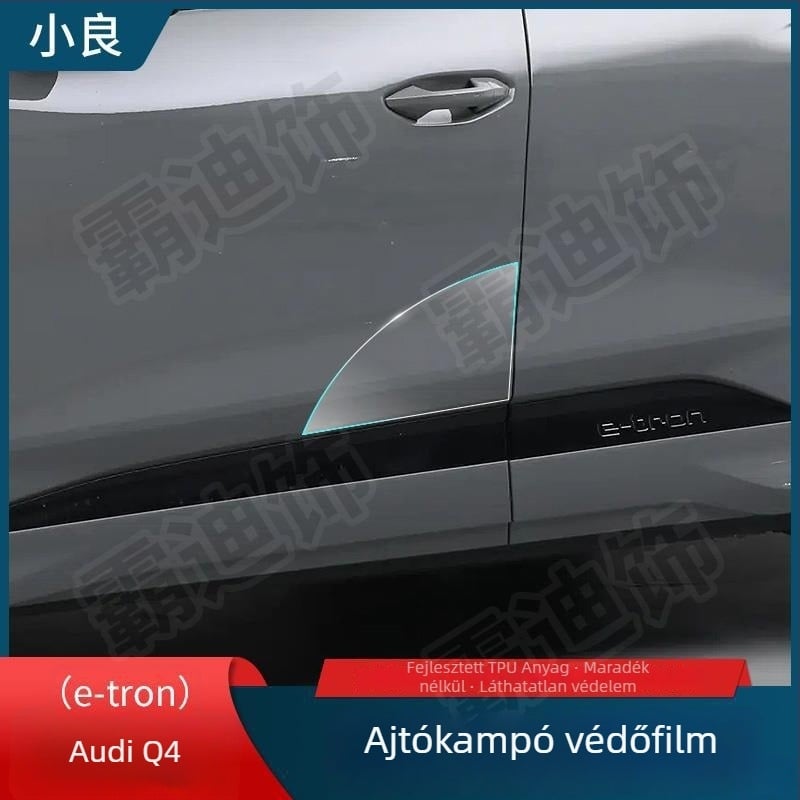 Chiwick TPU átlátszó védőfilm Audi Q4 e-tronhoz: első és hátsó ajtó sarkok és karosszéria oldalsó szegélyeinek védelme