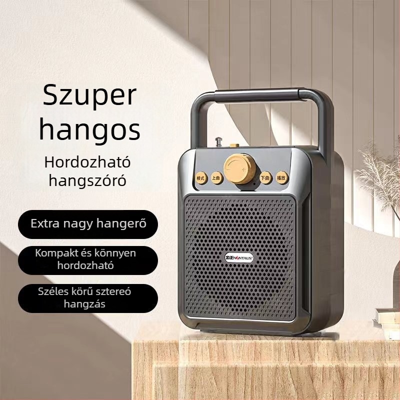 Jinzheng M95 kültéri Bluetooth hangszóró, 10W, Bluetooth 5.0, beépített akkumulátor 4000–6000mAh, frekvencia-tartomány 100Hz–20kHz, hatótávolság 10m