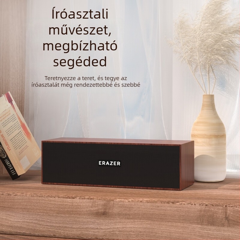 D01 asztali hangfal — USB csatlakozás, fa burkolat, 2 hangszóró, súly 0.8