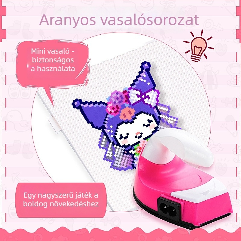 DIY gyöngy készlet 2,6 mm-es tollal, tűvel, klippel és teljes készlettel | Műanyag | Fehér doboz | 7–14 éveseknek | Tartalmaz útmutató videót