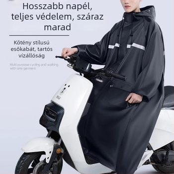 Kerékpáros esőkabát — PVC anyag, vékony, újrahasználható, PU ragasztó réteg