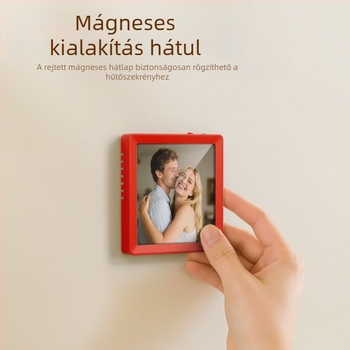 Bluetooth hangszóró mágneses fotókerettel, asztali állvánnyal, hűtőmágnes, TF-kártya slot, cserélhető fényképek