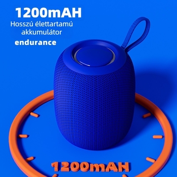 IPX5 vízálló Bluetooth hangszóró, kimenet 5W, Bluetooth 5.3, 60Hz-15kHz frekvenciatartomány, beépített 1000-1200mAh akkumulátor