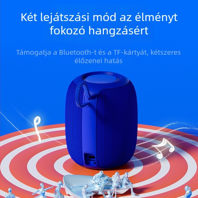 IPX5 vízálló Bluetooth hangszóró, kimenet 5W, Bluetooth 5.3, 60Hz-15kHz frekvenciatartomány, beépített 1000-1200mAh akkumulátor