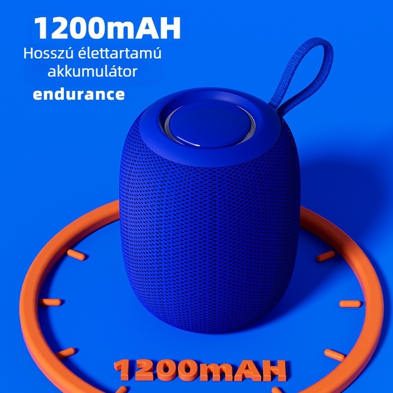 IPX5 vízálló Bluetooth hangszóró, kimenet 5W, Bluetooth 5.3, 60Hz-15kHz frekvenciatartomány, beépített 1000-1200mAh akkumulátor