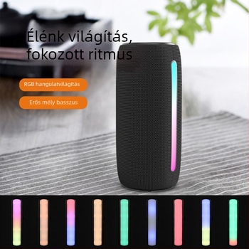 RGB világítással rendelkező Bluetooth hangszóró, 10W teljesítmény, Bluetooth 5.0, 100Hz-20kHz, SNR ≥75dB, beépített 1200–2000mAh akkumulátor
