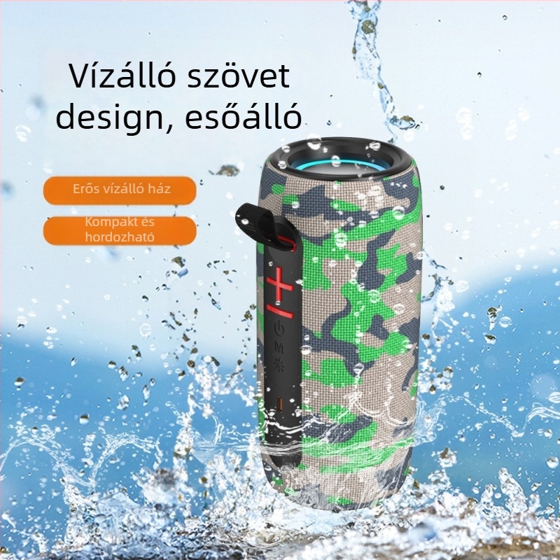 RGB világítással rendelkező Bluetooth hangszóró, 10W teljesítmény, Bluetooth 5.0, 100Hz-20kHz, SNR ≥75dB, beépített 1200–2000mAh akkumulátor