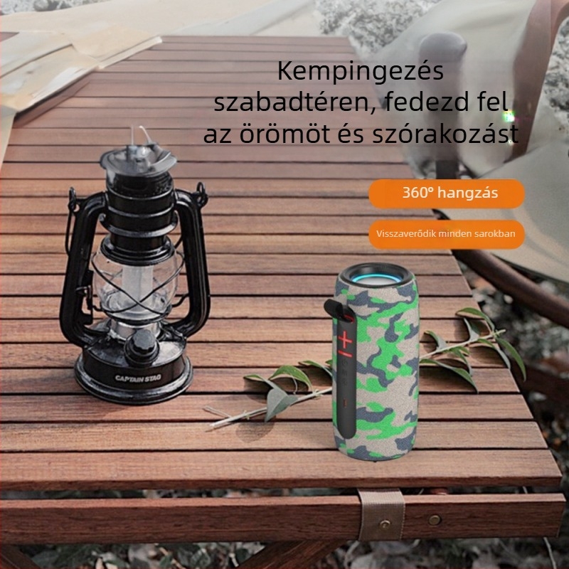 RGB világítással rendelkező Bluetooth hangszóró, 10W teljesítmény, Bluetooth 5.0, 100Hz-20kHz, SNR ≥75dB, beépített 1200–2000mAh akkumulátor