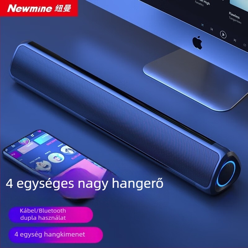 Newman BT60 számítógép hangszórók – 2.0 csatornás, USB bemenet, 3,5 mm jack, 40 Hz–20 kHz, teljesítmény 5W×2