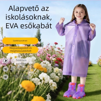 Gyerekeknek való esőponcsó EVA anyagból, vastag stílus, 100 g, csomagolva