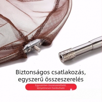 Rozsdamentes acélból készült teleszkópos bot és merítőháló készlet