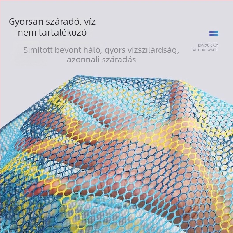 Alumíniumötvözetből készült halászhálófej gumírozott hálóval, teherbírás 80 kg, mélység 50 cm