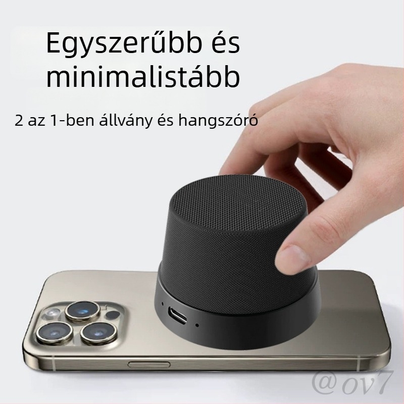 Első generációs mágneses Bluetooth hangszóró, USB sztereó hangzással, kompakt otthoni és kültéri használatra, IPX7 vízálló