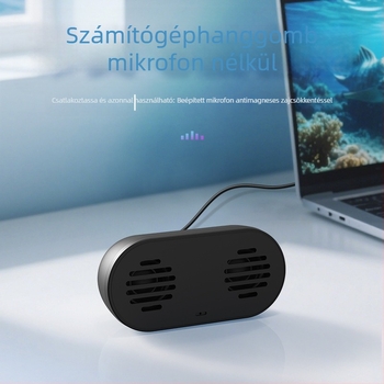 USB hordozható hangfal mikrofonnal és kettős hangszórókkal (USB interfész, 100 Hz–20 kHz, akár 6W, 2 csatorna)