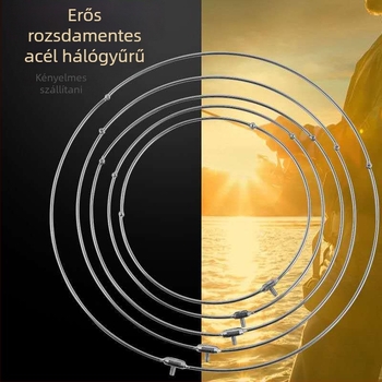 Yingxing rozsdamentes acélból készült összecsukható hálófej, 8 mm univerzális interfésszel, hegesztett tömör gyűrű