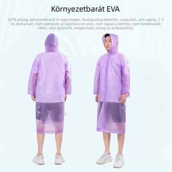 EVA esőponcsó, egy darabból készült, etnikai stílus, túrázáshoz, újrahasználható (anyag EVA; vastagság 3; felnőtteknek)