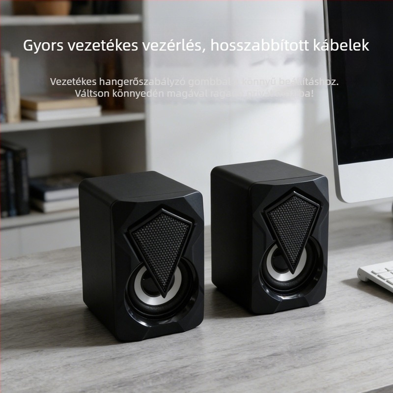 Bluetooth USB hangszóró notebookhoz – kompakt RGB multimédiás asztali hangszóró