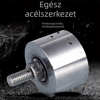 304 rozsdamentes acélból készült nehéz teherbírású emelő fix görgő sínkerekes Ø35mm, M8 tengely, modell 4516, maximális teher 100