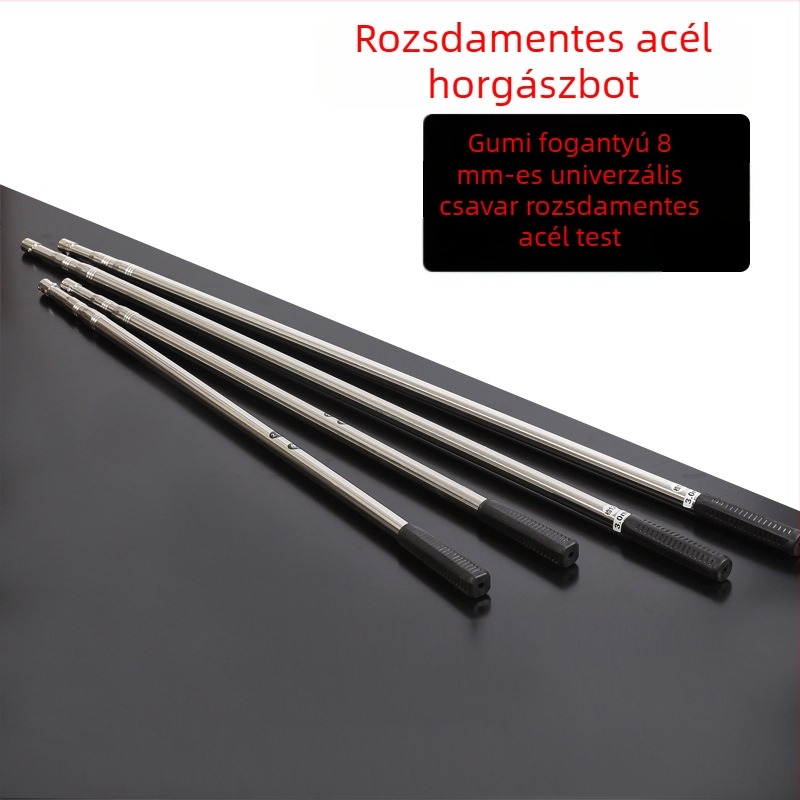 Rozsdamentes acél hálónyél, állítható hosszúsággal és zárható