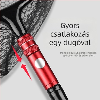 Horgász háló rud anti-rotációs csatlakozó, nyomógombos gyorscsatlakozó fej, alumíniumötvözet, Dashi