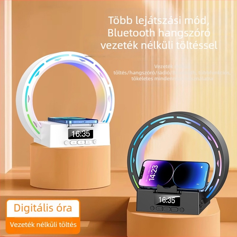 Éjjeli lámpa Bluetooth-hangszóróval és ébresztőórával • Bluetooth 5.3 • Beépített akkumulátor 1200–2000 mAh • Teljesítmény 3W • Hatótáv 10 m • Frekvencia-tartomány 100 Hz–20 kHz