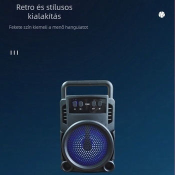 Vezeték nélküli Bluetooth hangszóró 1360 – Hordozható otthonra és kültérre, Karaoke, 10W, Bluetooth 5.0, 100Hz-20kHz, Beépített akkumulátor
