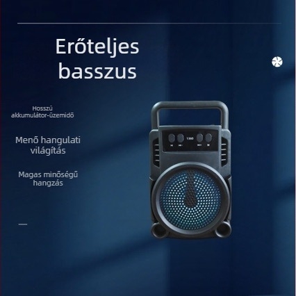Vezeték nélküli Bluetooth hangszóró 1360 – Hordozható otthonra és kültérre, Karaoke, 10W, Bluetooth 5.0, 100Hz-20kHz, Beépített akkumulátor
