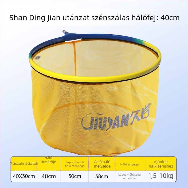 Szénszálas horgászbot imitált szénháló fejjel, ultrakönnyű, ultrakemény, teleszkópos, szagálló, teljes készlet