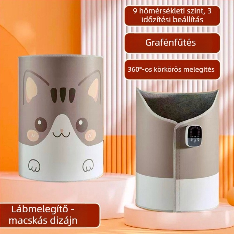 Iroda lábmelegítő – 3-szintű körülölelő kialakítás, mechanikus működés, 220V, 200W, beépített fűtés
