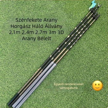 Szénszálas teleszkópos hálókeret habos markolattal