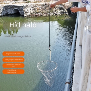 Összecsukható rozsdamentes acél hídhorgász hálófeje kültéri használatra
